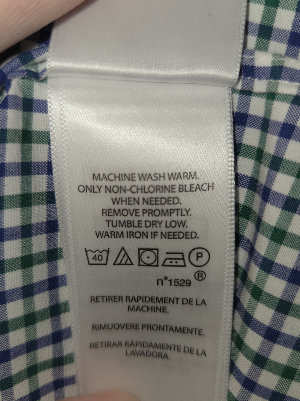 Ralph Lauren Blue & White Gingham Button-Down Shirt - Picture 5 of 5